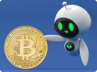 Bot holding coin